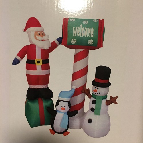 150CM Inflatable Santa, Snowman, Penguin Welcome with Lights